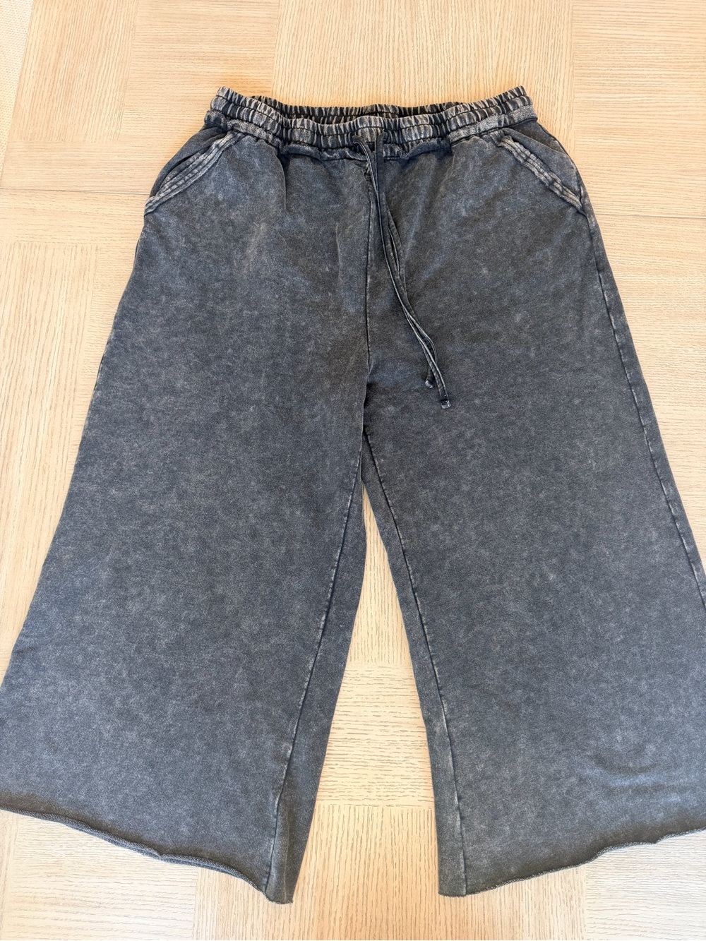 Zenana Acid Wash Wide Leg Lounge Pants – Size 2X- NWOT